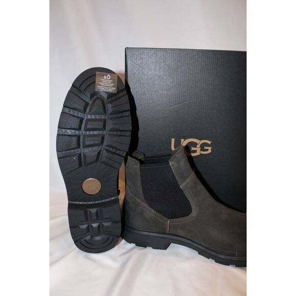 NIB UGG MEN'S WATERPROOF BILTMORE WORK LEATHER CHELSEA BOOTS GRAY‎ BLACK - Picture 7 of 7